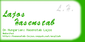 lajos hasenstab business card